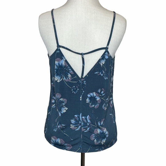 Free People Floral Cutout Cage Blue Tank Blue - Picture 2 of 10
